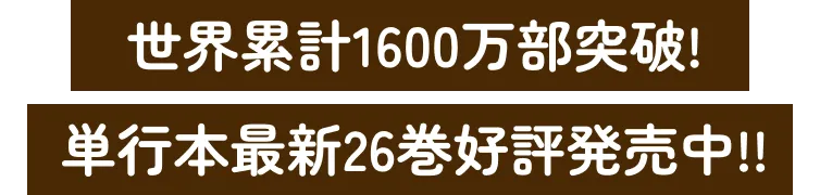 世界累計1600万部突破!単行本最新26巻好評発売中!!